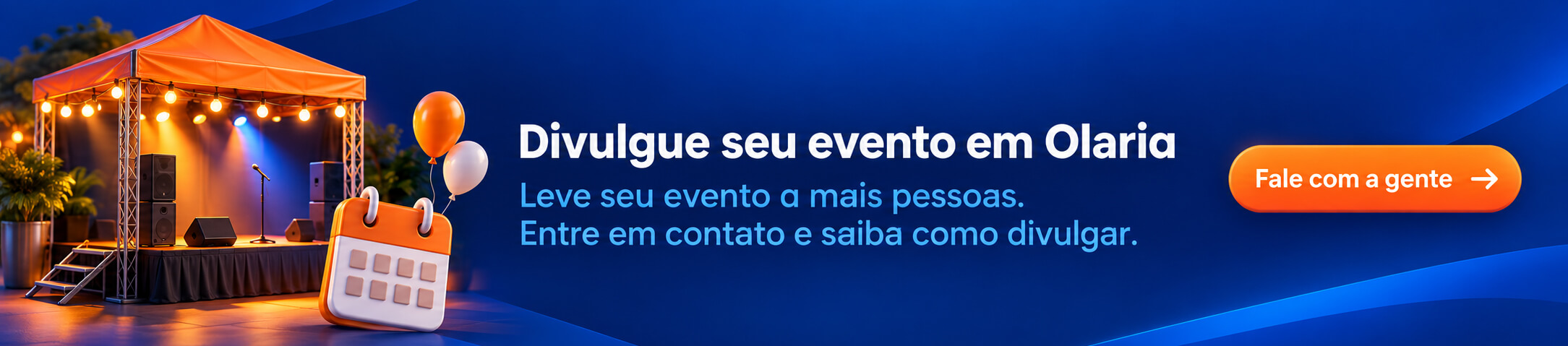 Divulgue seu evento em Olaria. Leve seu evento a mais pessoas. Entre em contato e saiba como divulgar.