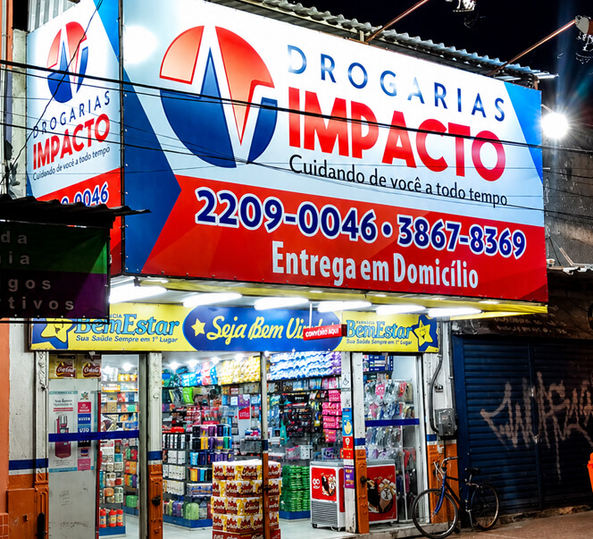 Fachada de Drogaria Impacto