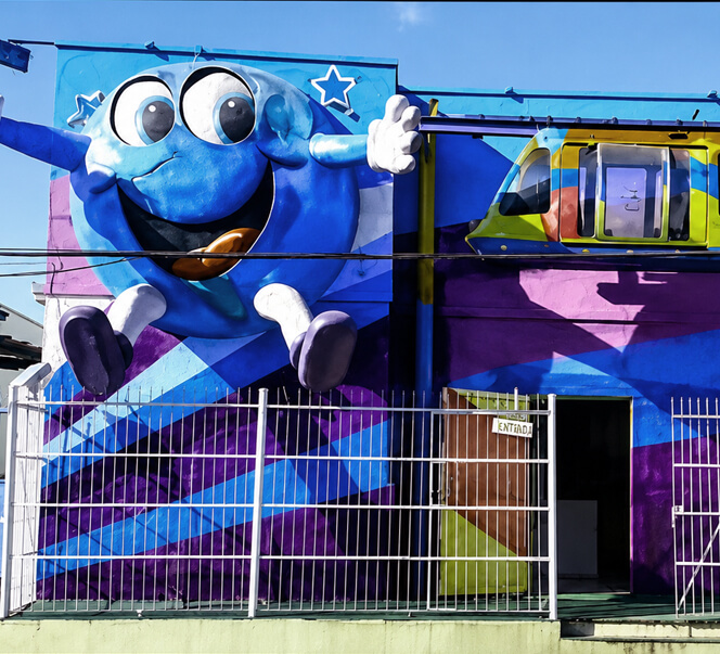 Fachada de Casa de Festas Mundo Feliz
